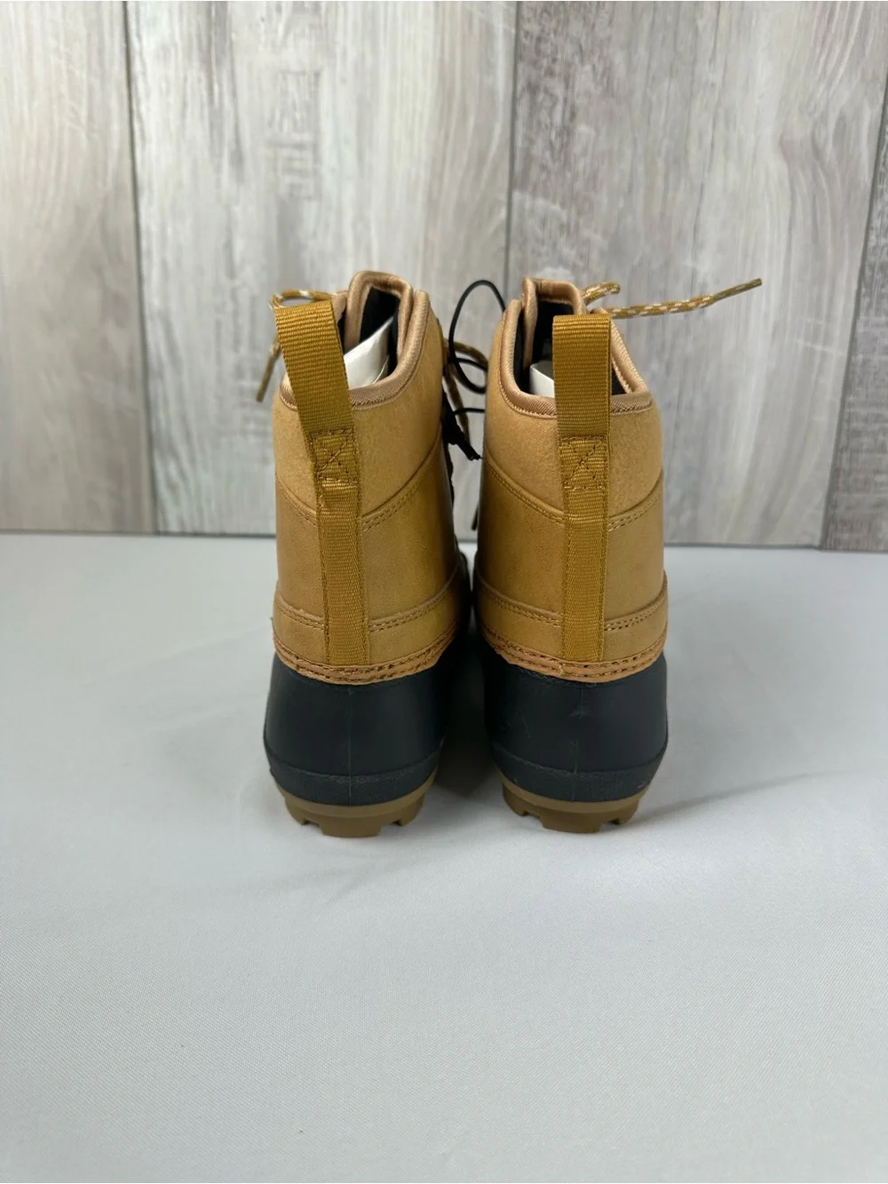 Classic Two-Tone Duck Boots - Black & Tan